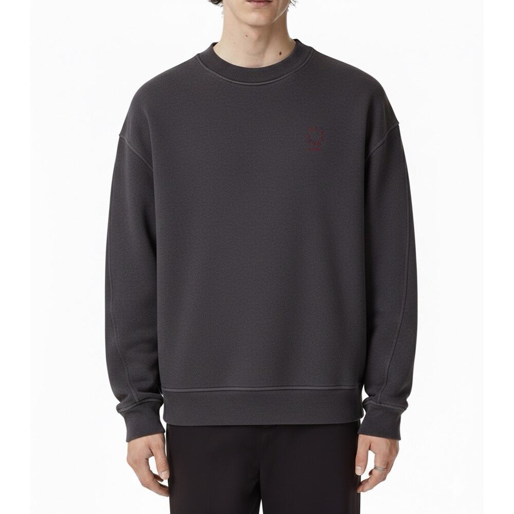 AllSaints London Haven Sweatshirt Oversized Mens XL Crewneck Logo Embroidered